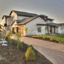 Stucco and brick