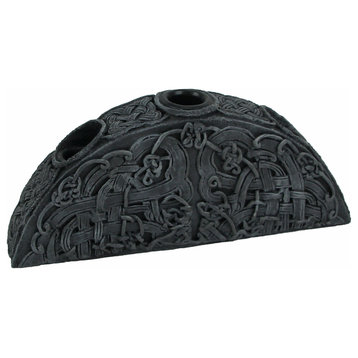 Gothic Endless Knot Design Triple Taper Candle Holder