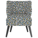 Skyline Furniture MFG. - Leona Modern Chair, Bold Terrazzo Lavender Multi - This chair achieves effortless elegance with mid-century lines marked by a gracefully curved wingback. Sleek tapered legs angle outward to add perfect flow. Handcrafted with soft and inspiring upholstery in a variety of fabrics that let you make a chic personal statement.