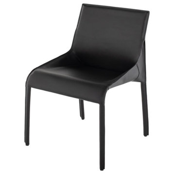 Nuevo Furniture Delphine Dining Side Chair in Black
