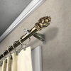 Bud Curtain Rod, Antique Brass, 48-84"