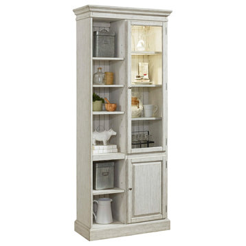 Roseto HMIF58970 Aenus 32" Hardwood Curio Cabinet - Light Gray