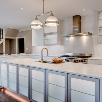 Contemporary Kitchen in Traditional Home