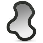 Meridian Furniture - Oblique Mirror, Black, 28" X 38" - Create an instant focal point on your wall with this Oblique mirror. This oversized mirror has an artful design that adds a touch of modern fun to your room while instantly garnering the attention your wall deserves. Acacia wood forms the frame of this fabulously abstract mirror, providing a bold contrast on your wall that makes it hard to ignore. A rich black finish lets this handsome mirror blend in nicely with other furnishings in your contemporary room.
