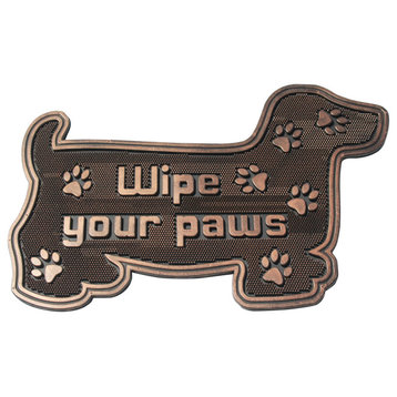 A1HC Rubber Pin Mat, Wipe your paws Copper Finish Entry Doormat 18"x30"
