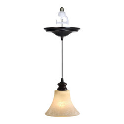 Brushed Bronze Finish with Scavo Glass Instant Pendant Light Conversion Kit - Pendant Lighting