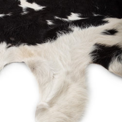 Luxury Natural Cowhide Area Rug,Handmade, Gray, Brown, Black, White, Large 7'7"x - Novelty Rugs