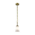 Kichler Rossington 1-Light Natural Brass Mini Pendant Ceiling Light