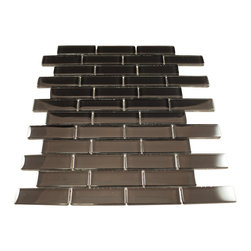 1x3 Black Glossy Subway Glass Mosaic Tiles - Home Accessories & Decor