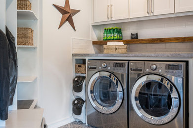 Inspiration for a transitional laundry room remodel in Cincinnati