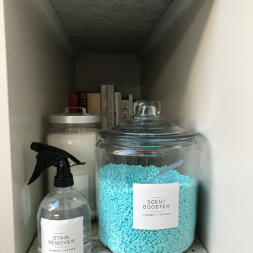 Storage for Books and Laundry Supplies