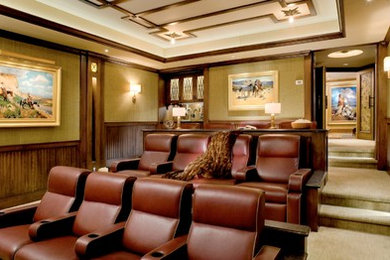 This is an example of a traditional home theatre in Minneapolis.