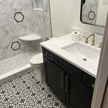 "Luxury in the details—this bathroom showcases tailored elegance with hand-selec
