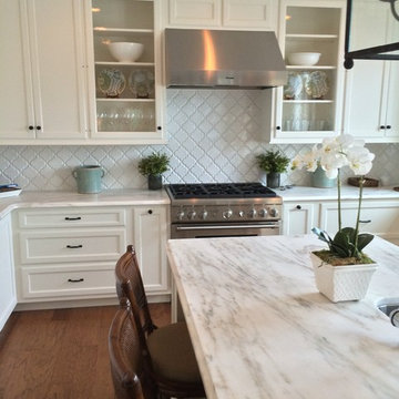 White Danby Marble Kitchen Countertop