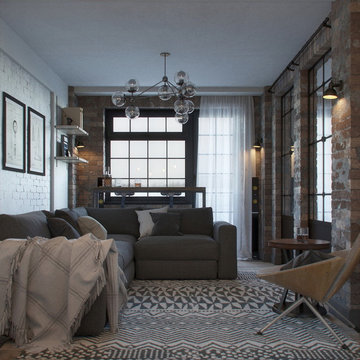Visualization of Loft-Style Interior Design Concept