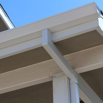 White Fascia Wrap, Angle Face Gutters with Stain Guard, Redondo Beach