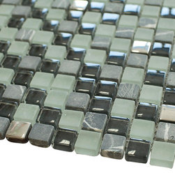 Cloudy Sky Square Glass Mosaic Tile - Home Accessories & Decor