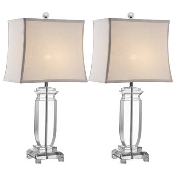 Safavieh Olympia Crystal Table Lamps, 24"H, Set of 2