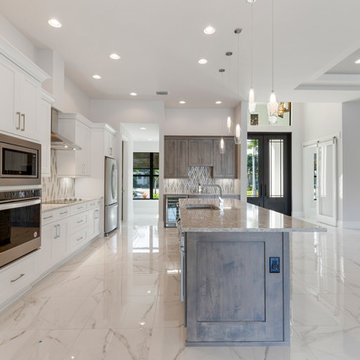 Contemporary Custom Home with Opposing Garages