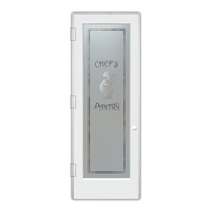 Pantry Door Arcs Pantry Etched Glass Contemporary Interior