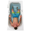 Ella Shak 36"x72" Air + Hydro + Foot Massage Walk-In tub, Outward Door, 2 Drains, No Faucet, Left Drain Heated Seat