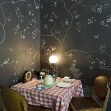 Oriental silk wallpaper in China-Details