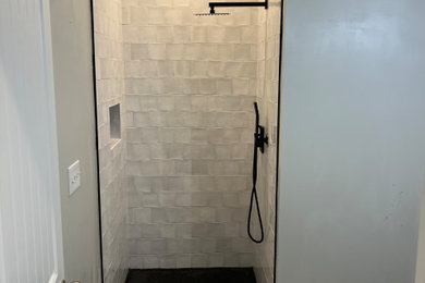 Inspiration for a mid-century modern bathroom remodel in Atlanta