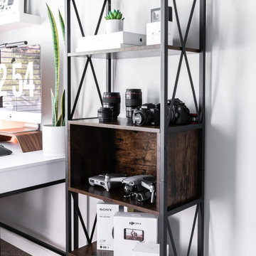 Houzz | Industrial Bookcase 6-Tier Storage Shelf - @jp__tech