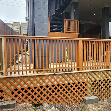 Finished Elevated Deck and Railing