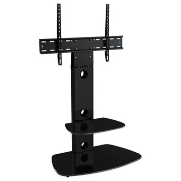 AVF Lucerne TV Floor Stand with TV Mounting Column for 32" to 65" TVs in Black