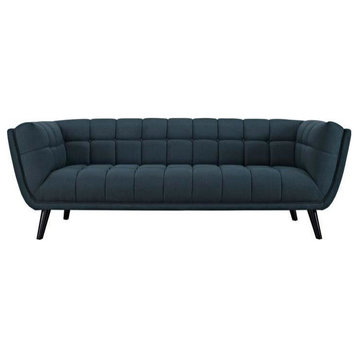 Alavar Upholstered Fabric Sofa, Blue
