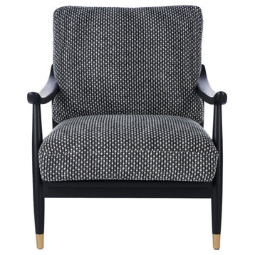 Virginia Mid Century Accent Chair Black / White