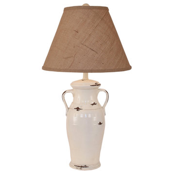 Heavy Distressed Light Nude Vase Table Lamp