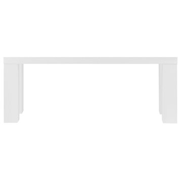 Abby 49" Bench in Oak, White