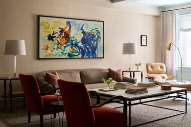 Living room - transitional living room idea in New York