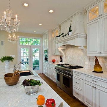 Gorgeous Kitchen Renovation Features Crystal and White Cabinets