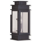 Livex Lighting - Livex Lighting 2013-07 Princeton - One Light Outdoor Wall Lantern - Features Stainless Steel Reflector. Hand Crafted SPrinceton One Light  Bronze Clear Glass *UL Approved: YES Energy Star Qualified: n/a ADA Certified: n/a  *Number of Lights: Lamp: 1-*Wattage:60w Candelabra Base bulb(s) *Bulb Included:No *Bulb Type:Candelabra Base *Finish Type:Bronze