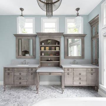 Traditional Master bath, Three Season Room and Bathroom-Downers Grove