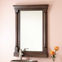24" Claudia Mirror - Antique Coffee - Bathroom Mirrors