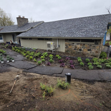 Planting Bed French Drain Irrigation Install