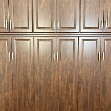 Custom Dark Wood Bedroom Built-In Storage | Cleveland