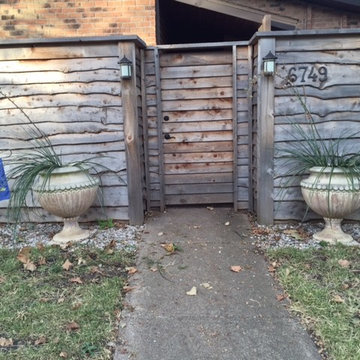 Fence and back yardscape