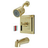 Kingston Brass KB465.CKL Kaiser Tub and Shower Trim Package - Brushed Brass