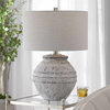 Uttermost 28212-1 Montsant 26" Tall Vase Table Lamp - Distressed Stone Ivory