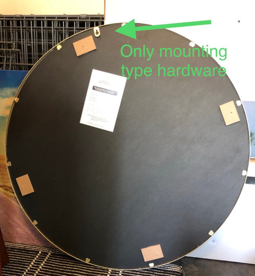 Hanging A Round Framed Mirror, How Do You Hang A Heavy Round Mirror Without Wire