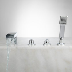 CAMPBELL ROMAN WATERFALL TUB FAUCET AND HAND SHOWER - Bathroom Faucets And Showerheads
