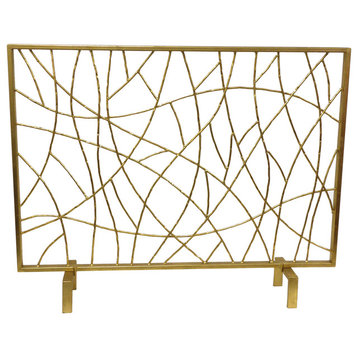 Twig Fire screen, Gold