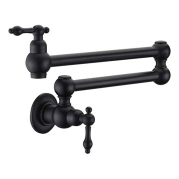 Pot Filler Faucet Wall Mount, Matte Black
