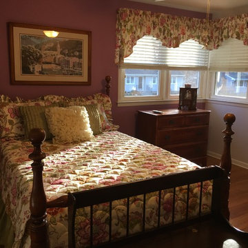 Quilted Coverlet, Gathered Dust Ruffle, Ruffled Shams, Gathered Shaped Valance