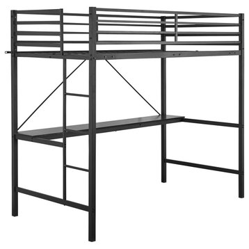 Black Twin Loft Bed